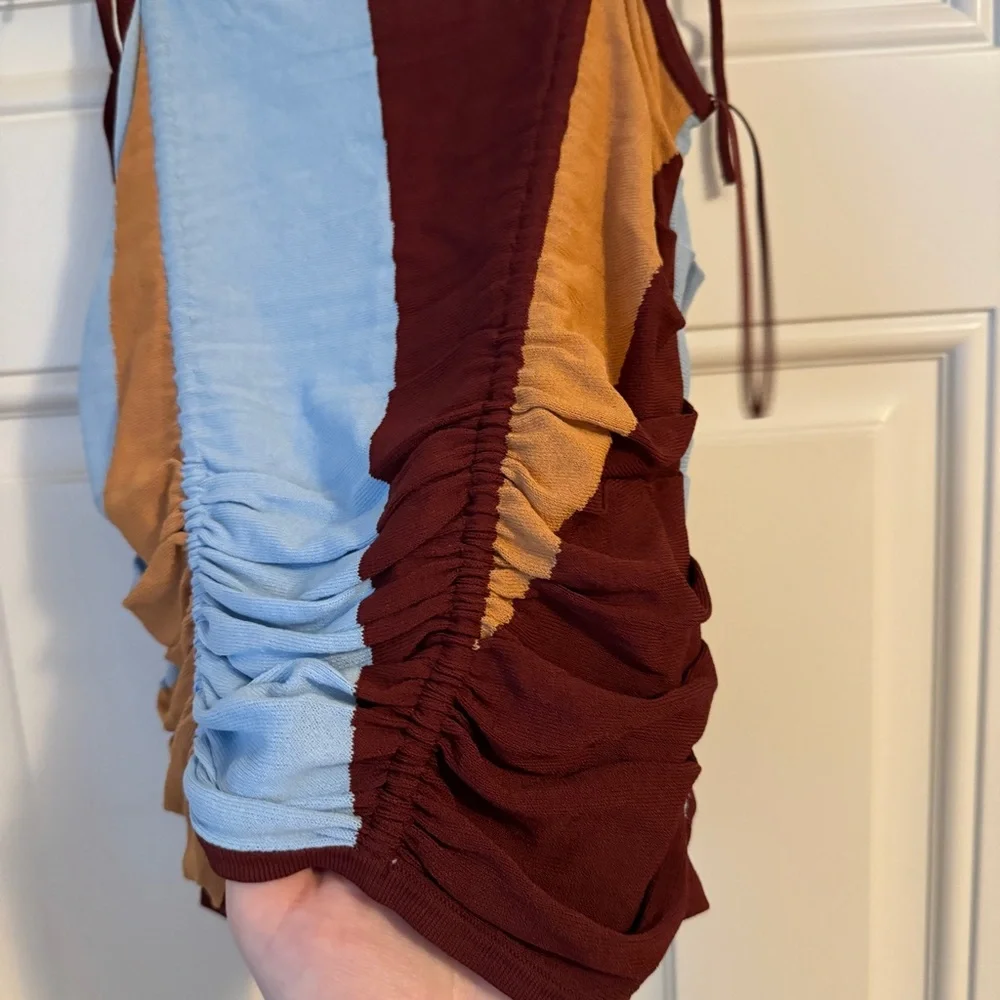 Zara Multicolor Ruched Top - Picture 8 of 8